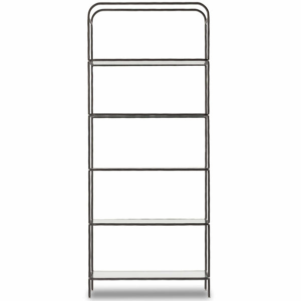 Home Fashion Swinton Bookcase Hammered Gunmetal By Four Hands