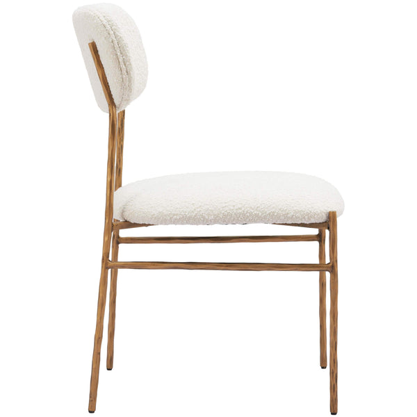 Home Fashion Sydhavnen Dining Chair Cream/Gold Set Of 2