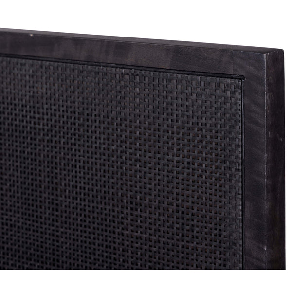 Home Fashion Sydney Bed Black Wash W/Black Cane By Four Hands