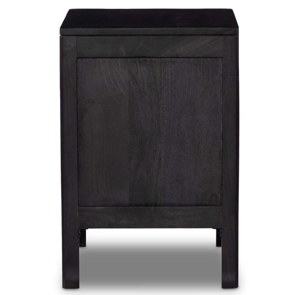 Home Fashion Sydney Right Nightstand Black Wash W/Black Cane By Four Hands