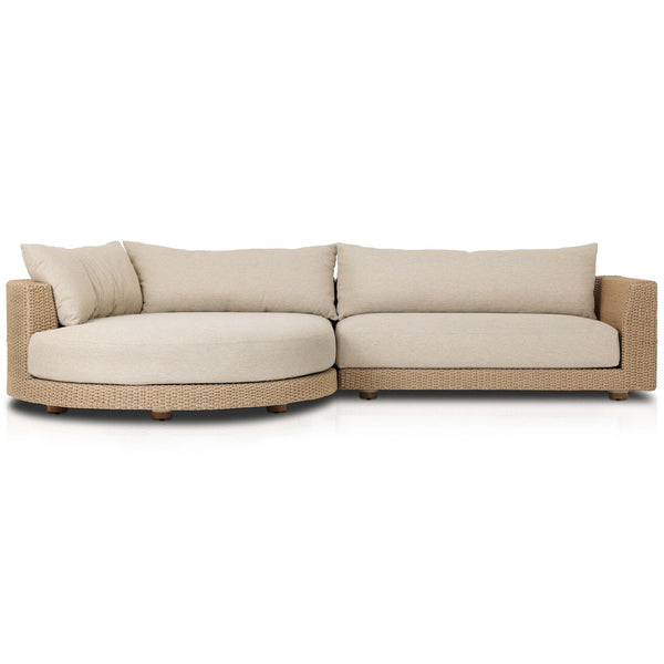 Home Fashion Sylvan 2 Piece Outdoor Sectional Casa Cream By Four Hands