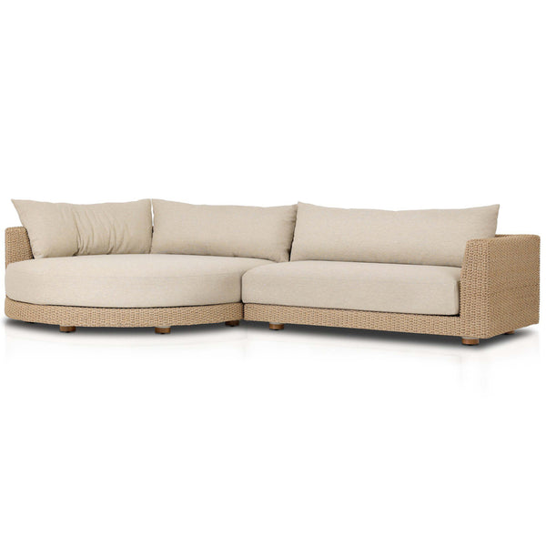 home fashion Sylvan 2 Piece Outdoor Sectional Casa Cream by Four Hands