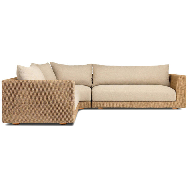 Home Fashion Sylvan 3 Piece Outdoor Sectional Casa Cream By Four Hands