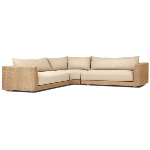 home fashion Sylvan 3 Piece Outdoor Sectional Casa Cream by Four Hands