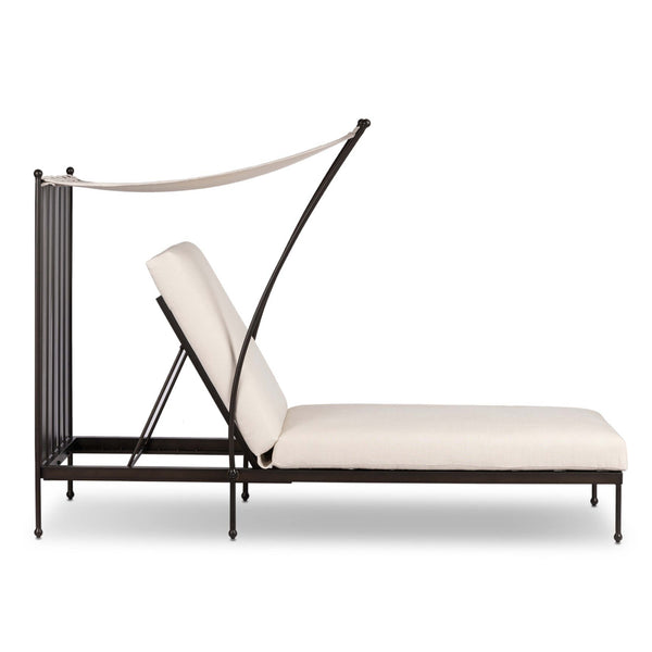 Home Fashion Tally Adjustable Outdoor Chaise Bombay Flax By Four Hands