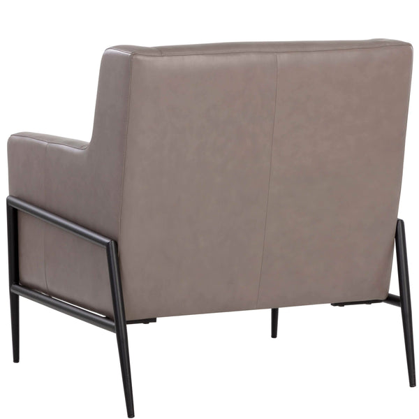 Home Fashion Talula Lounge Chair Alpine Grey Leather