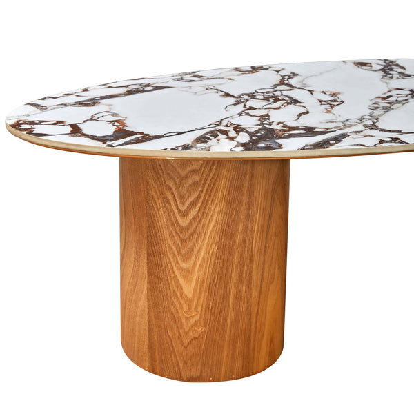 Home Fashion Tamara Oval Coffee Table Marble Ceramic