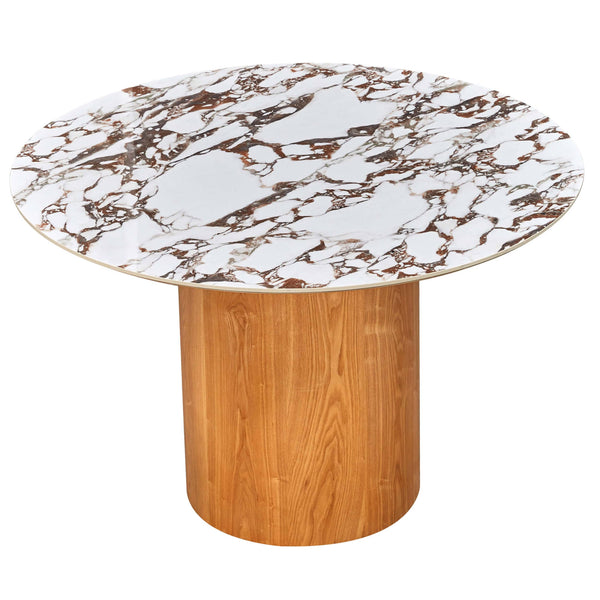 Home Fashion Tamara Round Dinette Table Marble Ceramic