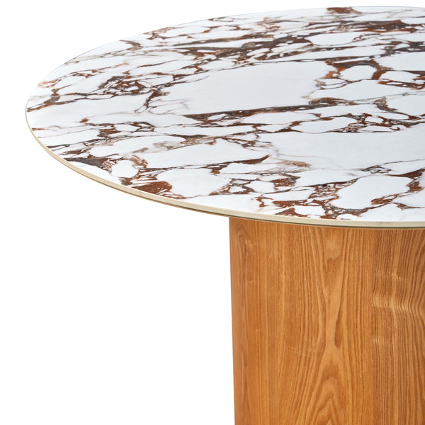 Home Fashion Tamara Round Dinette Table Marble Ceramic