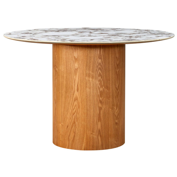 home fashion Tamara Round Dinette Table Marble Ceramic