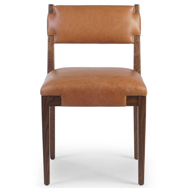 Home Fashion Tamari Leather Dining Chair Sonoma Chestnut Set Of 2 By Four Hands