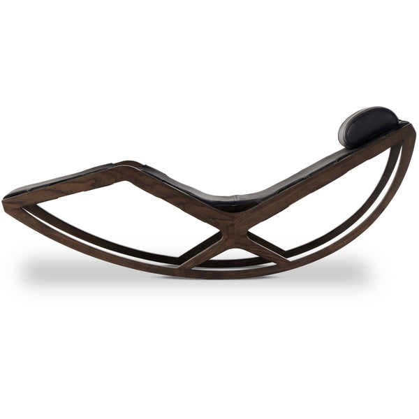 Home Fashion Tarelton Leather Chaise Carson Black By Four Hands