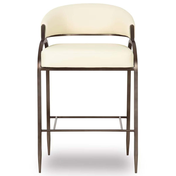 Home Fashion Tatum Vegan Leather Counter Stool Cream