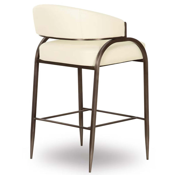 Home Fashion Tatum Vegan Leather Counter Stool Cream