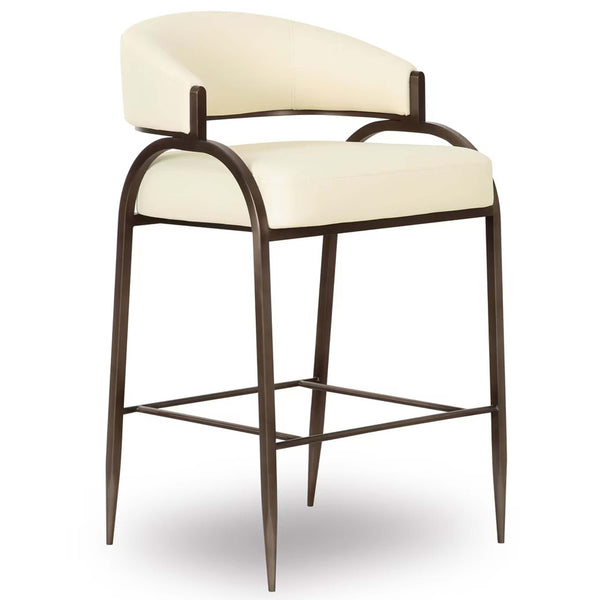 home fashion Tatum Vegan Leather Counter Stool Cream