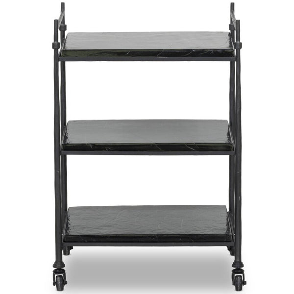 Home Fashion Teagan Bar Cart Gunmetal By Four Hands