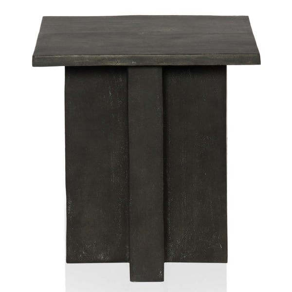 Home Fashion Terrell Outdoor End Table Aged Grey By Four Hands