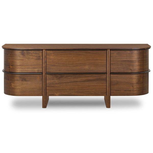 Home Fashion Theo 6 Drawer Dresser Dark Brown Walnut By Four Hands