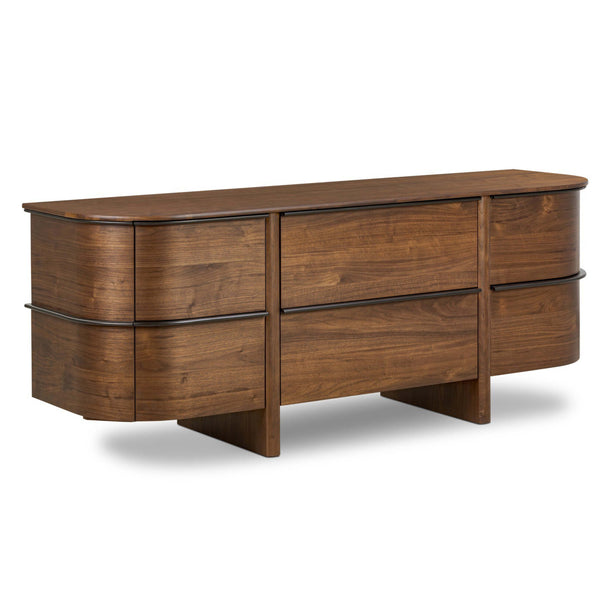 home fashion Theo 6 Drawer Dresser Dark Brown Walnut by Four Hands