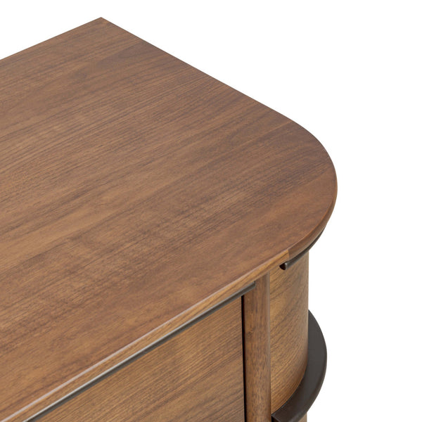 Home Fashion Theo Nightstand Dark Brown Walnut By Four Hands