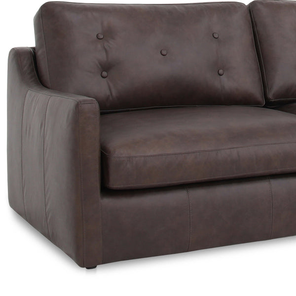 Home Fashion Thurlow Modular Leather Sofa Espresso Brown