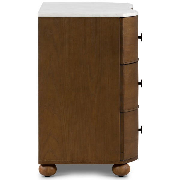 Home Fashion Tiago Marble Top Chest Toasted Oak By Four Hands