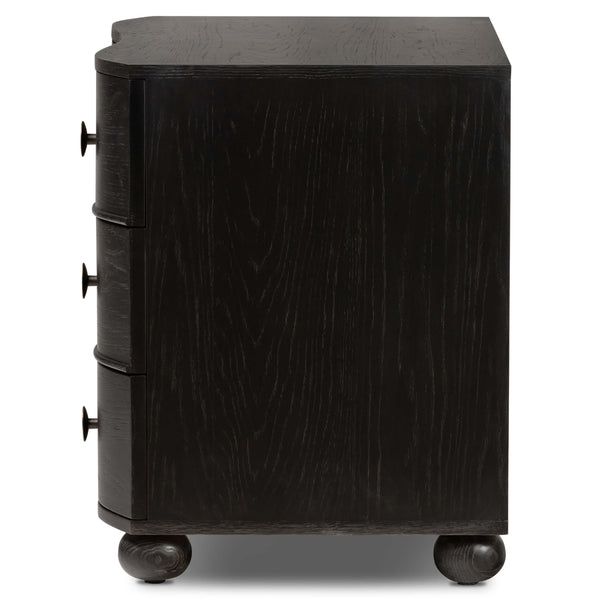 Home Fashion Tiago Nightstand Distressed Black By Four Hands