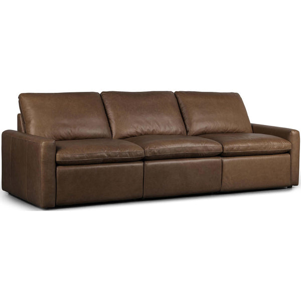 Home Fashion Tillery Leather Power Recliner 3-Piece Sectional Sonoma Coco By Four Hands