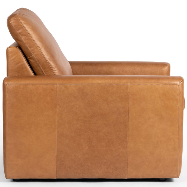 Home Fashion Tillery Leather Power Recliner Chair Sonoma Butterscotch By Four Hands