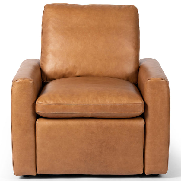 Home Fashion Tillery Leather Power Recliner Chair Sonoma Butterscotch By Four Hands