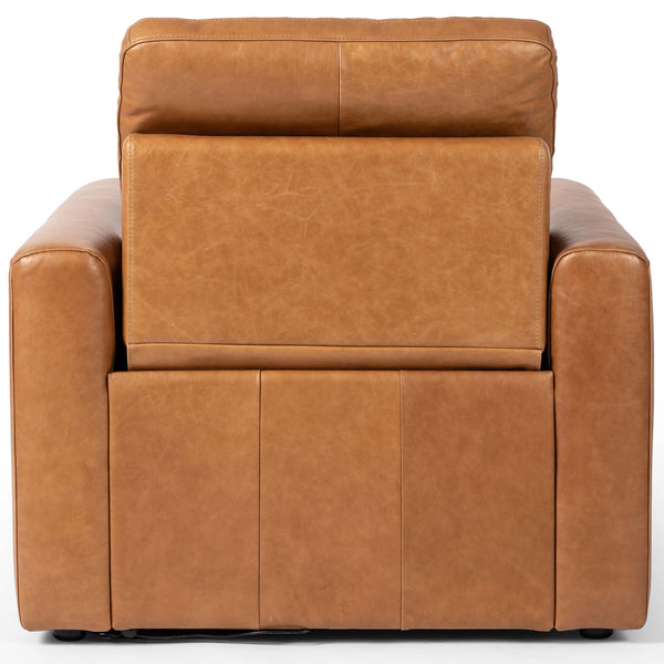 Home Fashion Tillery Leather Power Recliner Chair Sonoma Butterscotch By Four Hands