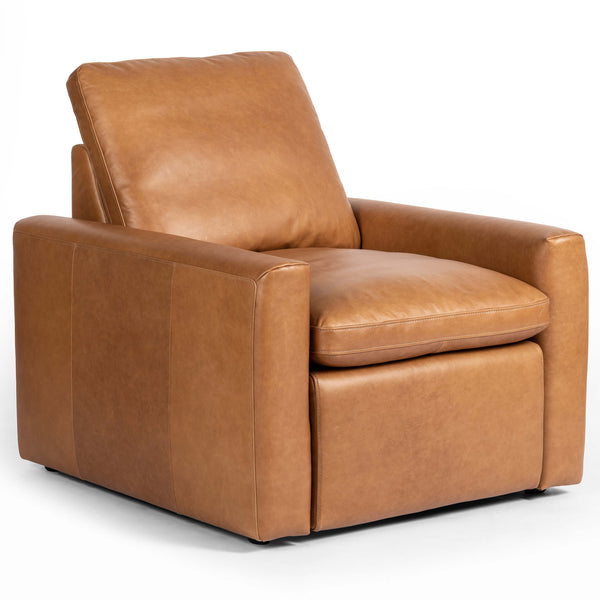 home fashion Tillery Leather Power Recliner Chair Sonoma Butterscotch by Four Hands