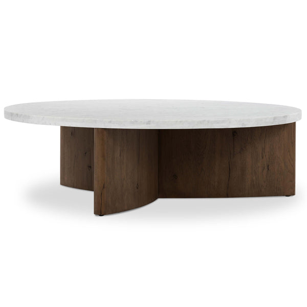 Home Fashion Toli Coffee Table Italian White/Rustic Fawn By Four Hands