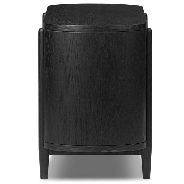 Home Fashion Tolle Nightstand Drifted Matte Black By Four Hands