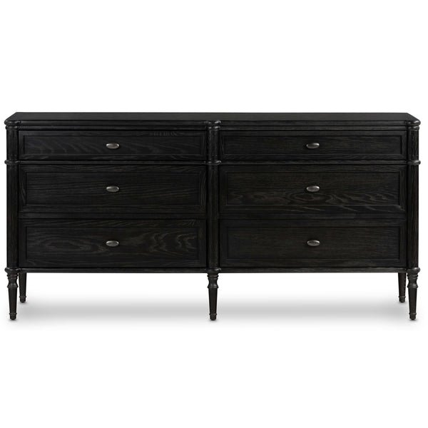 Home Fashion Toulouse 6 Drawer Dresser Distressed Black By Four Hands