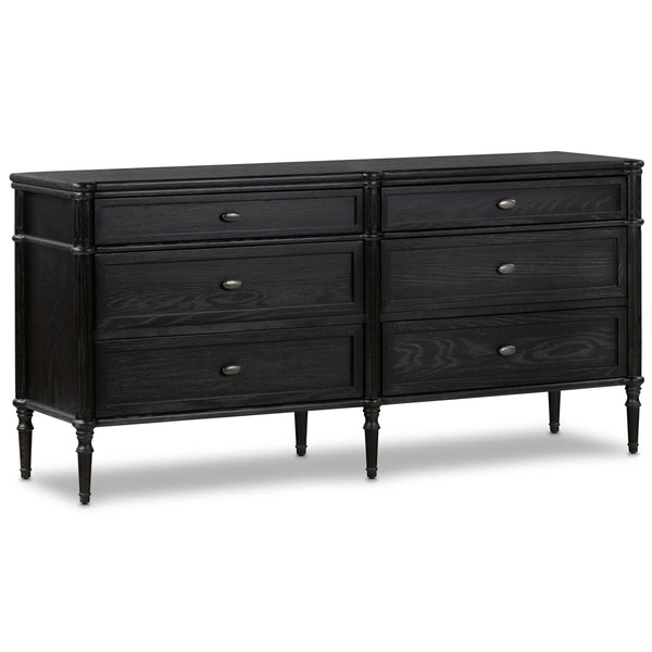 home fashion Toulouse 6 Drawer Dresser Distressed Black by Four Hands