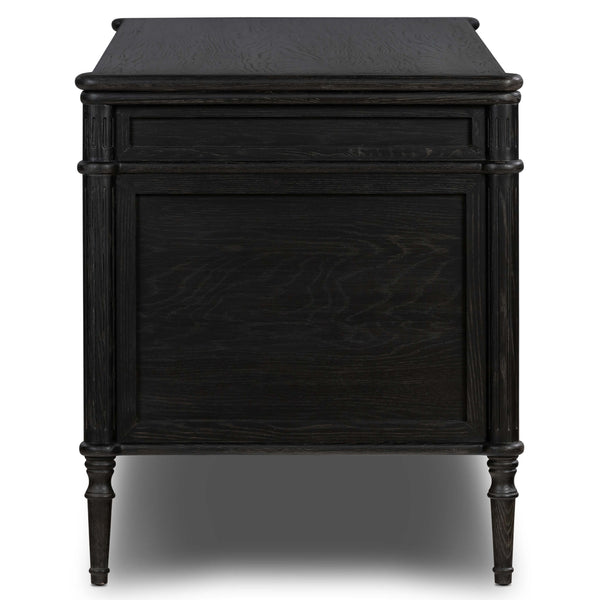 Home Fashion Toulouse Executive Desk Distresssed Black By Four Hands