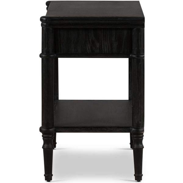 Home Fashion Toulouse Nighstand Distressed Black By Four Hands