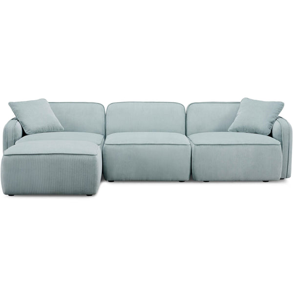 home fashion Travie 4 Piece Modular Sectional Sea Foam