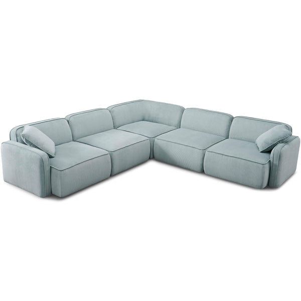 home fashion Travie Modular L-Sectional Light Green