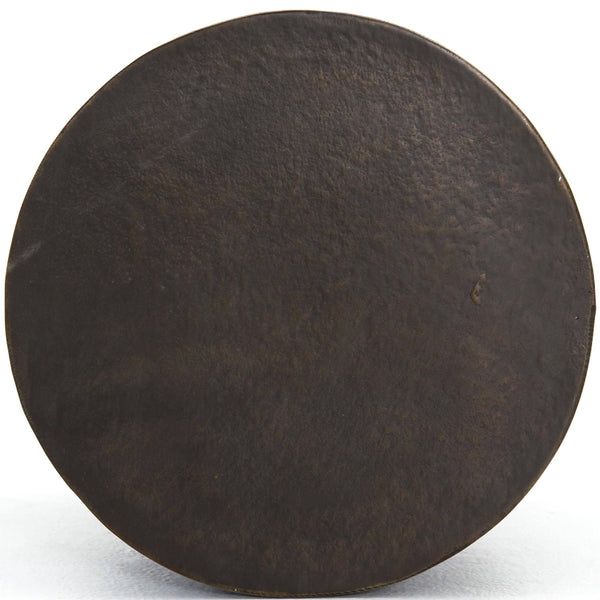 Home Fashion Trello Drum End Table Textured Brass By Four Hands