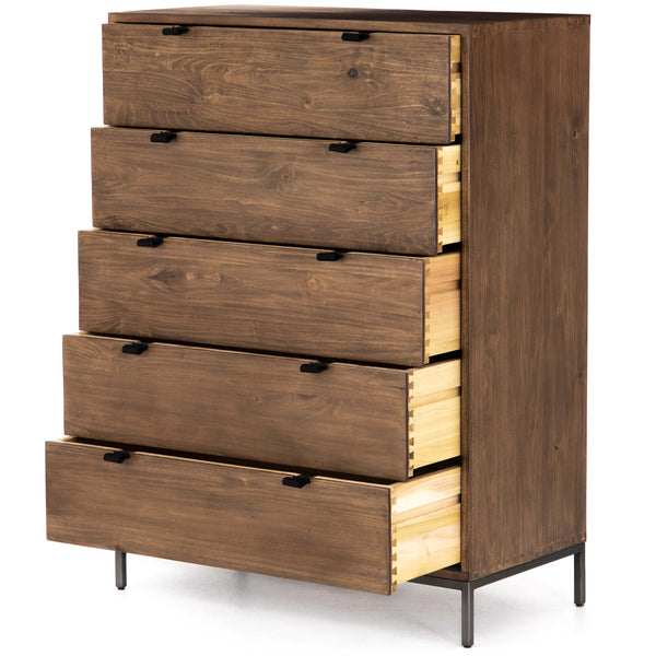 Home Fashion Trey 5 Drawer Dresser Auburn By Four Hands