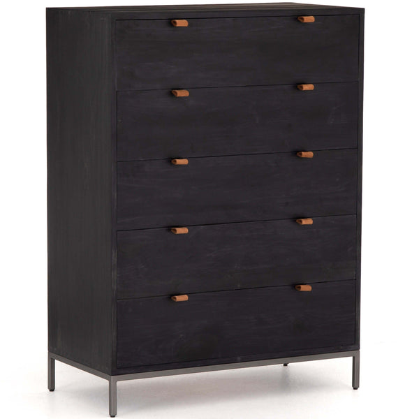 home fashion Trey 5 Drawer Dresser Black Wash by Four Hands