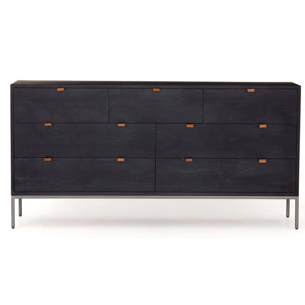 Home Fashion Trey 7 Drawer Dresser Black Wash By Four Hands