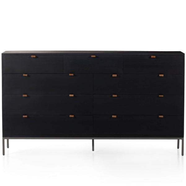Home Fashion Trey 9 Drawer Dresser Black Wash By Four Hands