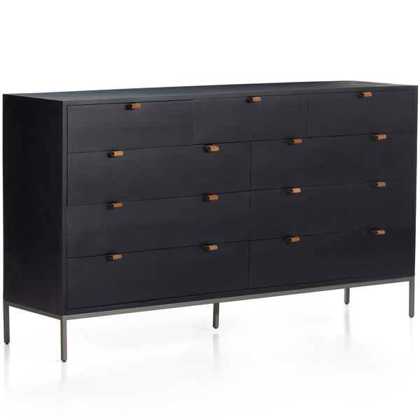 home fashion Trey 9 Drawer Dresser Black Wash by Four Hands