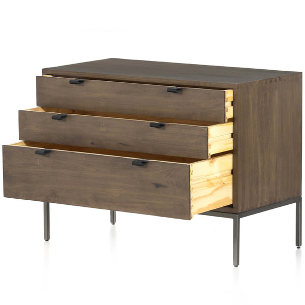 Home Fashion Trey Large Nightstand Auburn Poplar By Four Hands