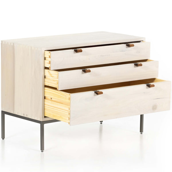 Home Fashion Trey Large Nightstand Dove Poplar By Four Hands