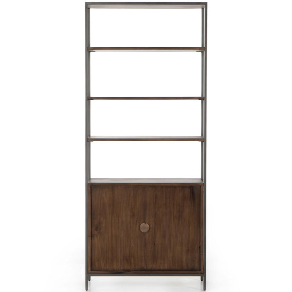 Home Fashion Trey Modular Wide Bookcase Auburn Poplar By Four Hands