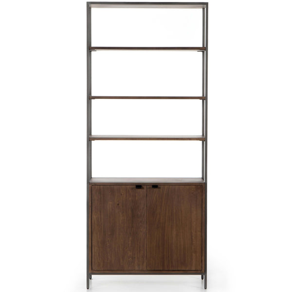 Home Fashion Trey Modular Wide Bookcase Auburn Poplar By Four Hands